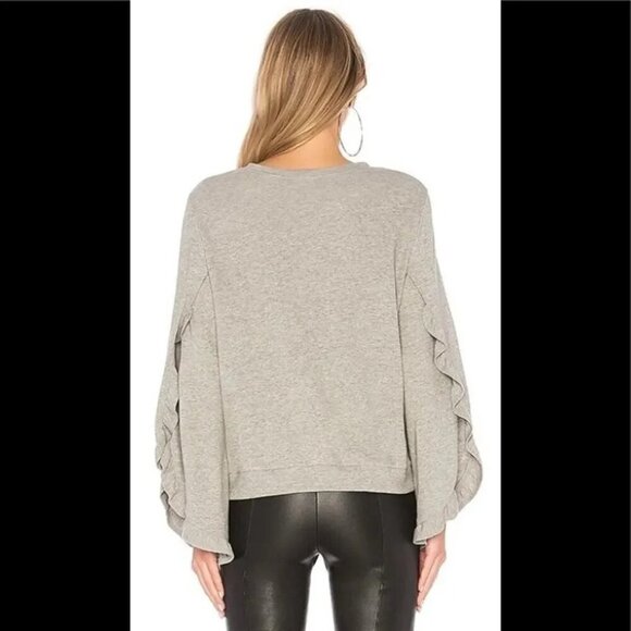 Alc Ruffle Sleeve Grey Sweater medium - Picture 11 of 12